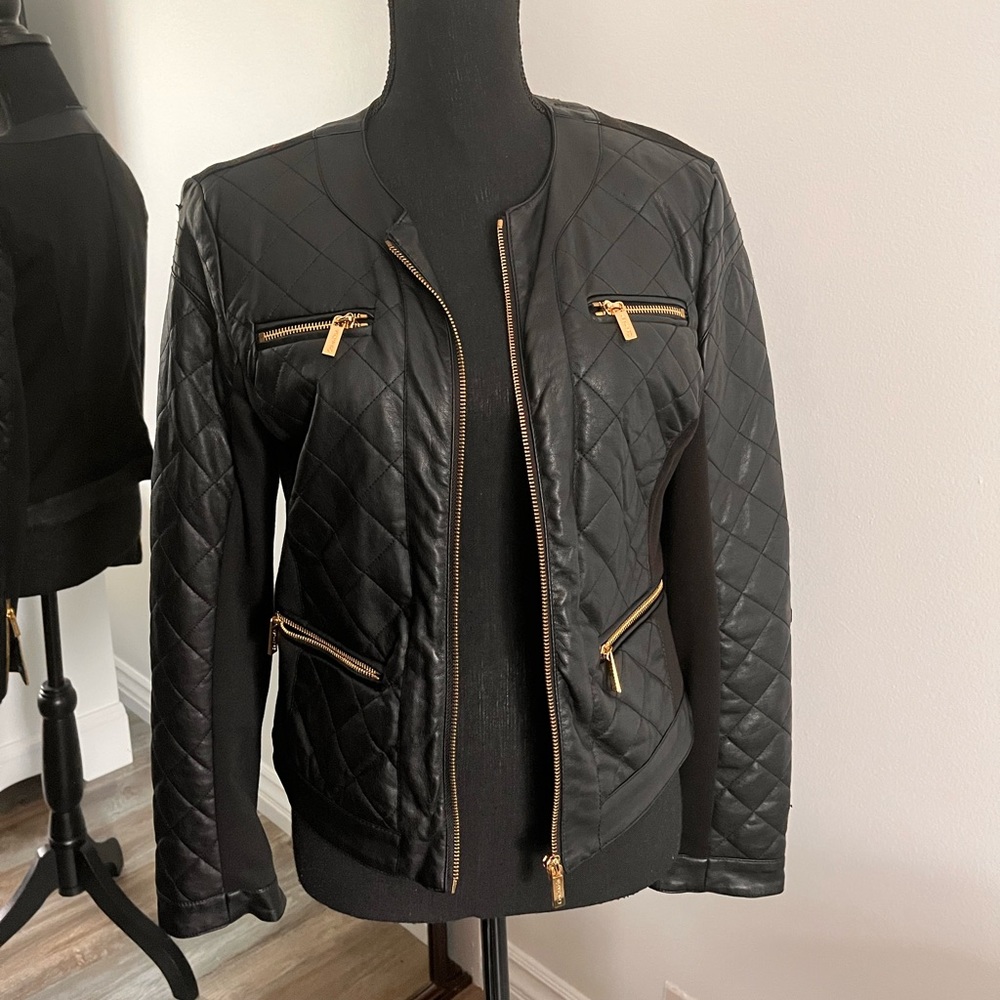 Calvin Klein Black Pleather Jacket